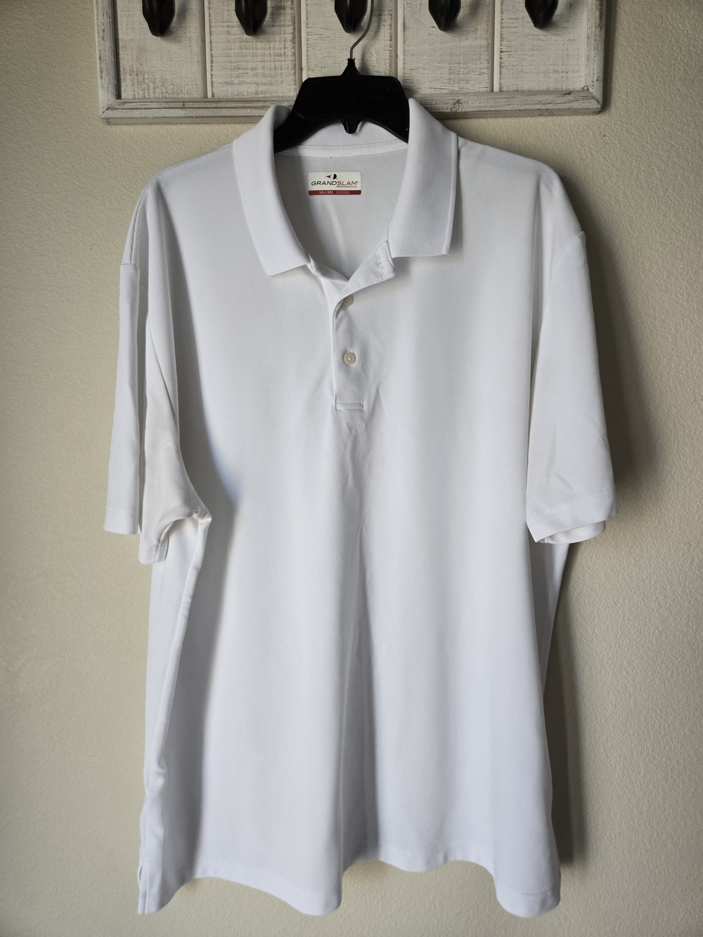 Grand Slam Men’s White Polo Performance Shirt